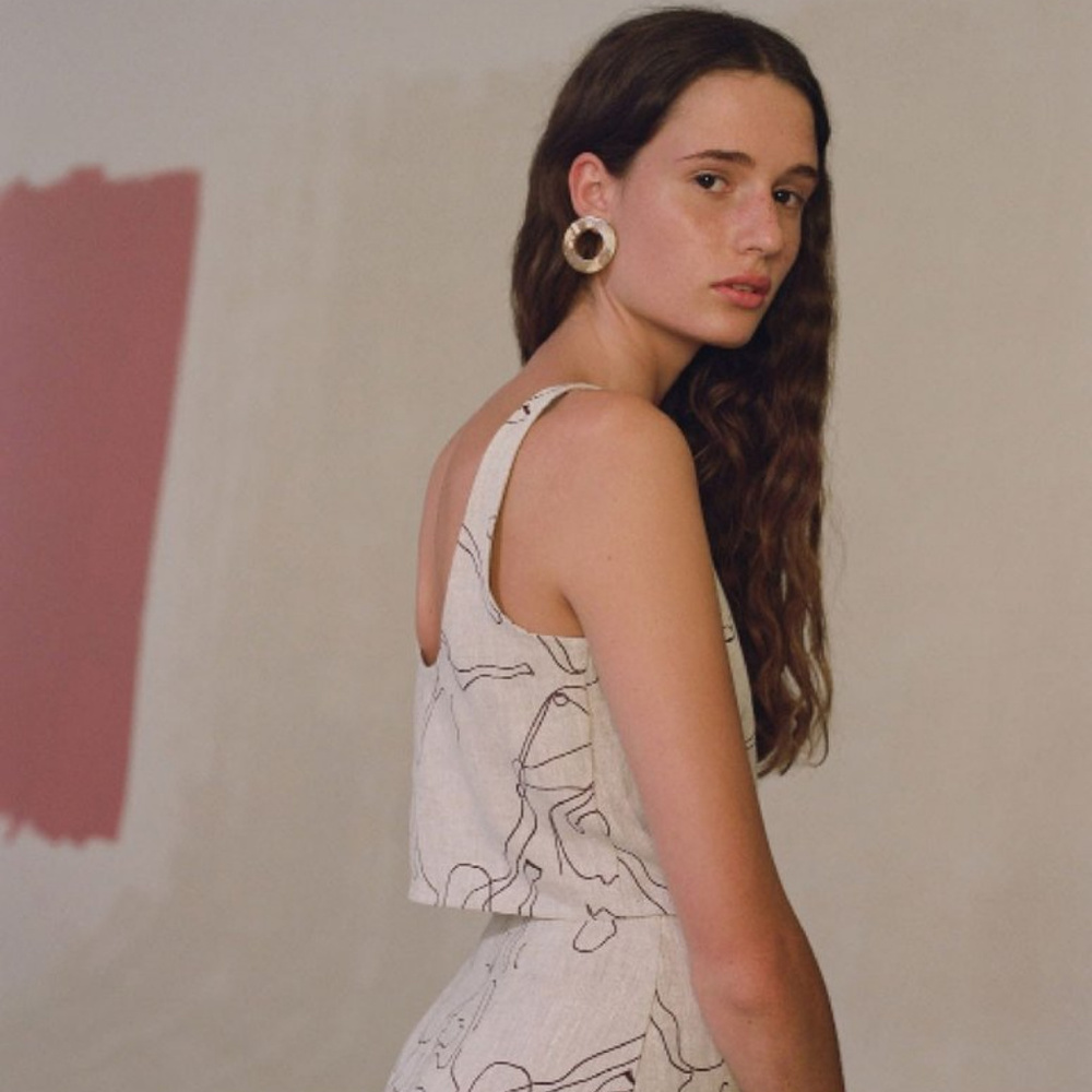 Paloma Wool Stella Bone Hoop Earrings